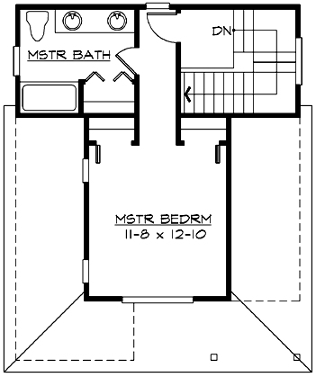Second Floor Plan for House Plan #331001