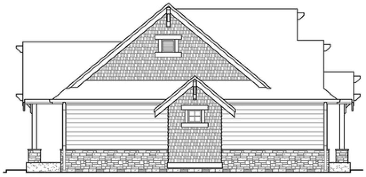 Left Elevation for House Plan #331002