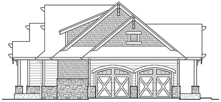 Right Elevation for House Plan #331002