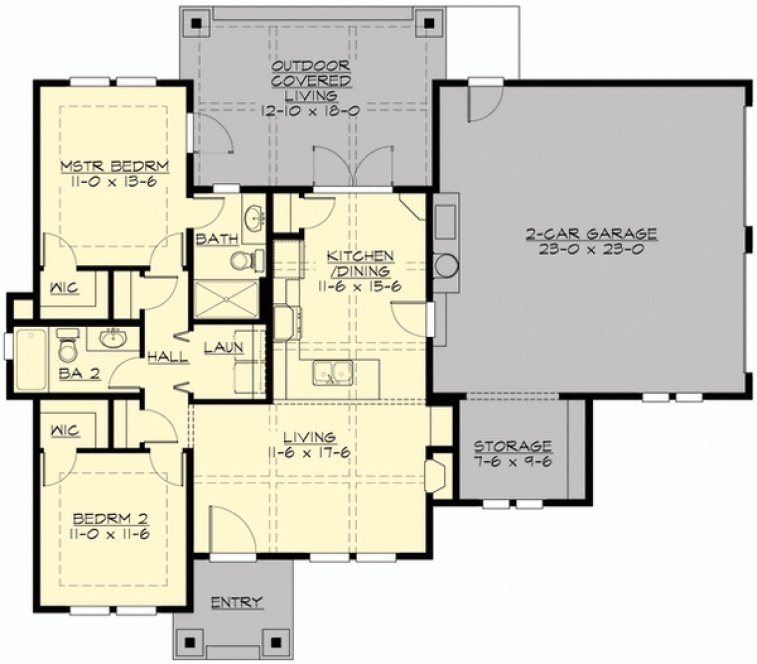 Main Floor Plan for House Plan #331002