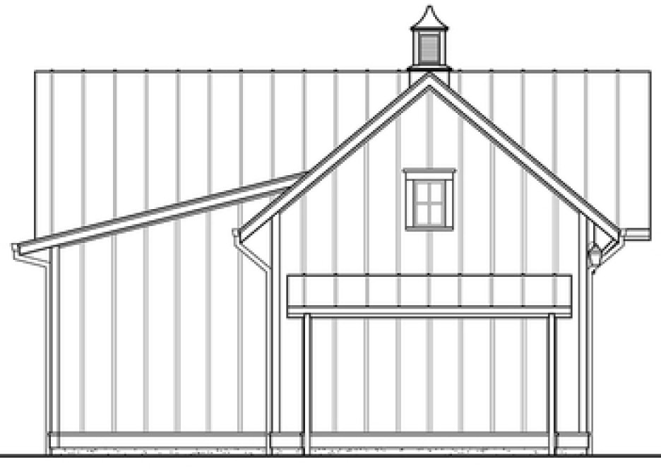 Left Elevation for House Plan #335990