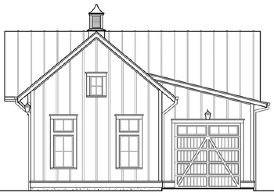 Right Elevation for House Plan #335990