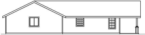 Left Elevation for House Plan #341231