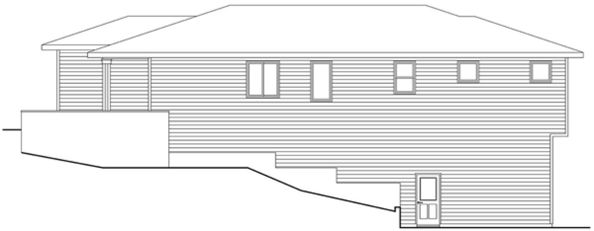 Right Elevation for House Plan #347491