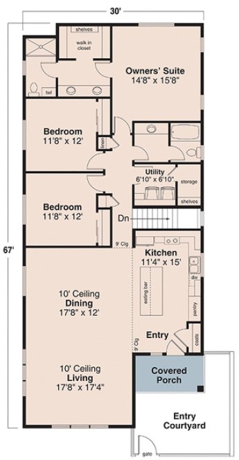Main Floor Plan for House Plan #347491