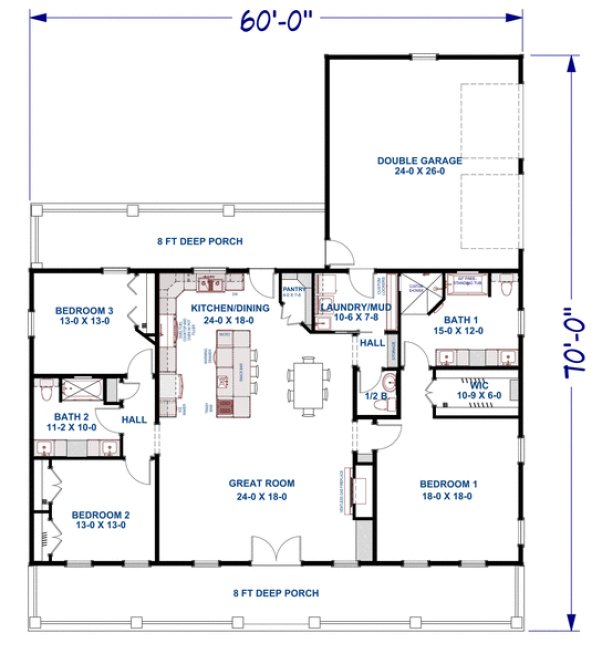 Main Floor Plan for House Plan #431612
