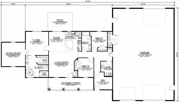 Main Floor Plan for House Plan #754202