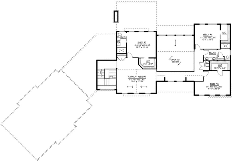Second Floor Plan for House Plan #759244