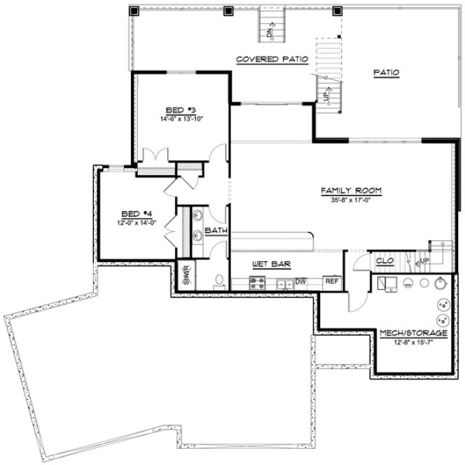 Basement Plan for House Plan #755581
