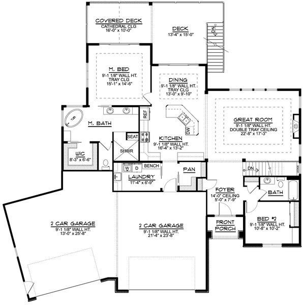 Main Floor Plan for House Plan #755581