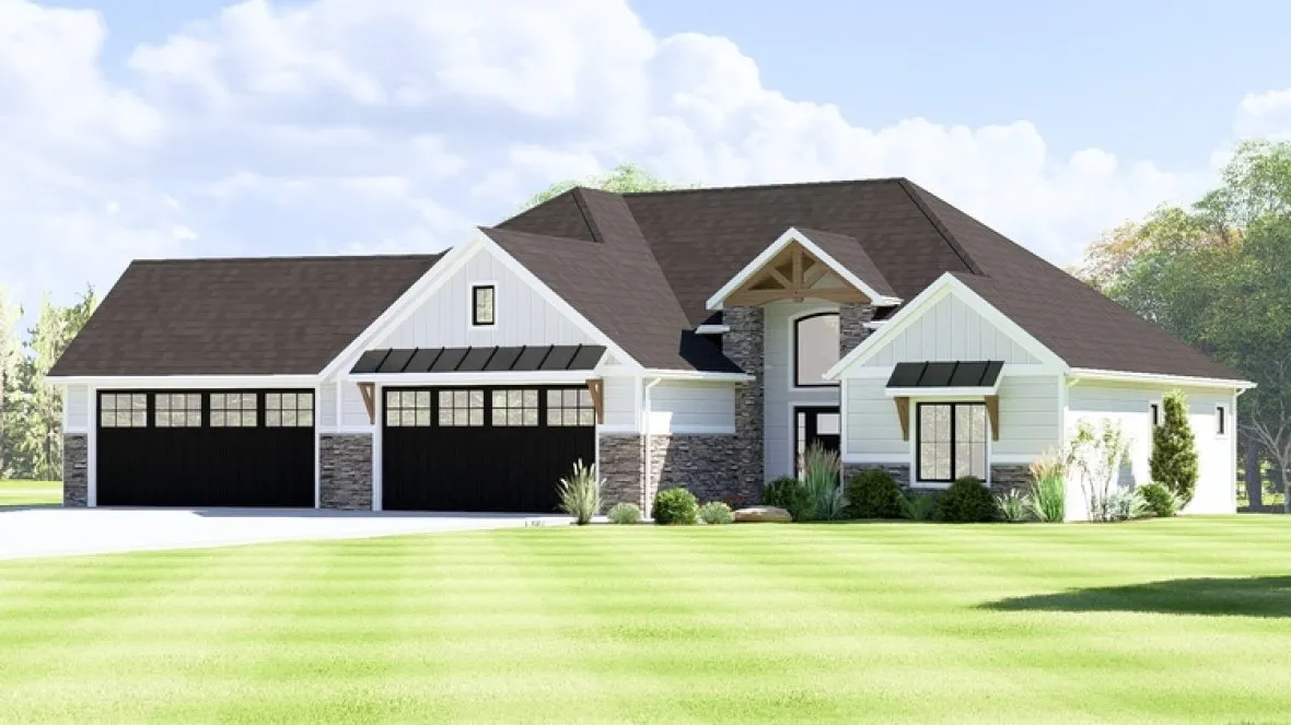 Full Rendering for House Plan #755581