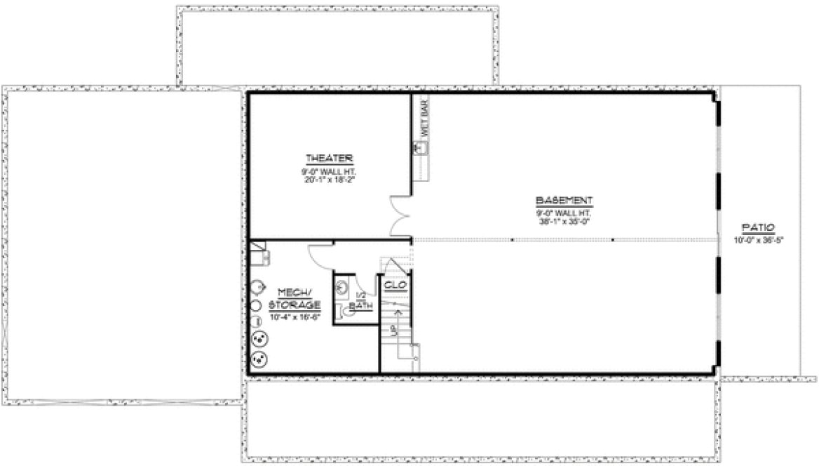 Basement Plan for House Plan #752222