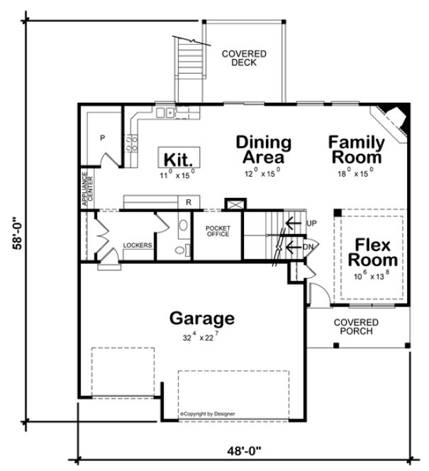 Main Floor Plan for House Plan #153732