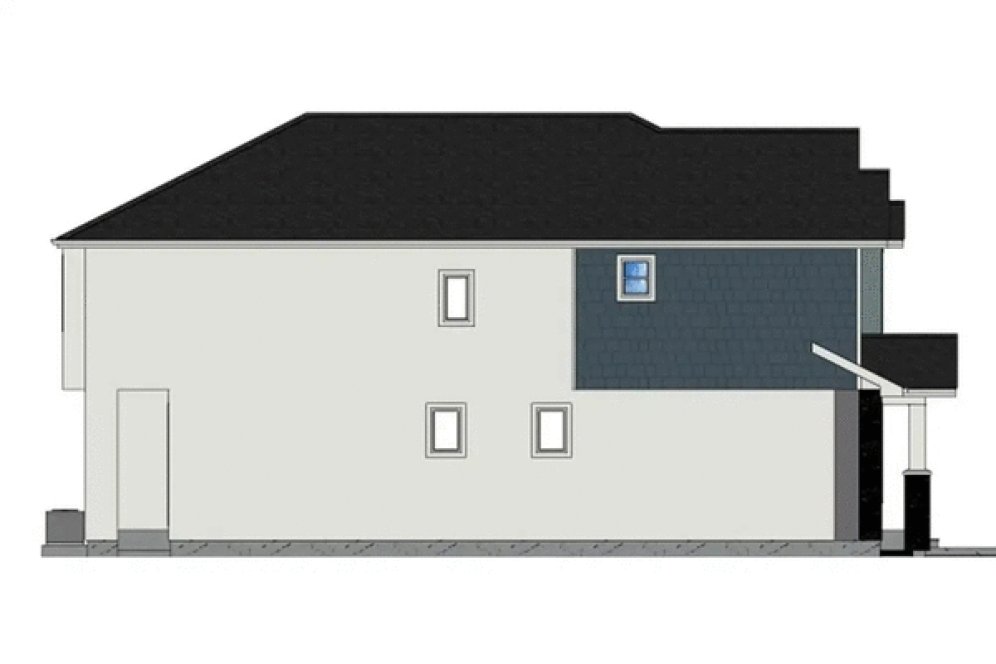 Left Elevation for House Plan #195518