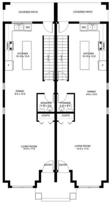Main Floor Plan for House Plan #195518
