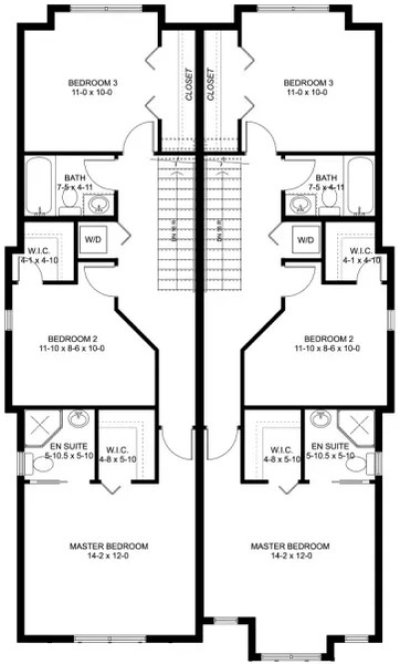 Second Floor Plan for House Plan #195518