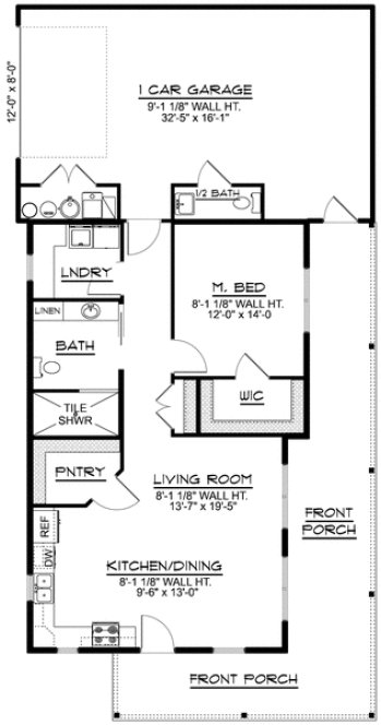 Main Floor Plan for House Plan #759990