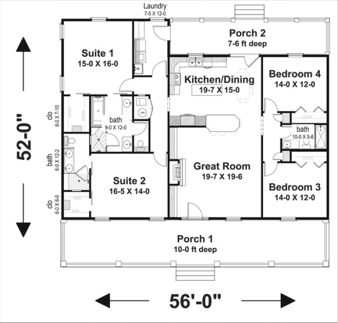 Main Floor Plan for House Plan #436902