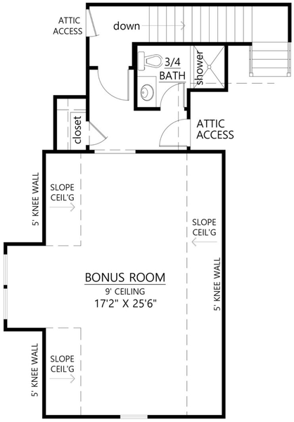 Attic Plan for House Plan #908752