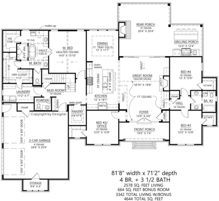Main Floor Plan for House Plan #908752