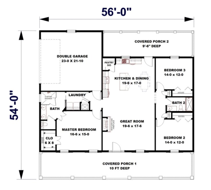 Main Floor Plan for House Plan #438461