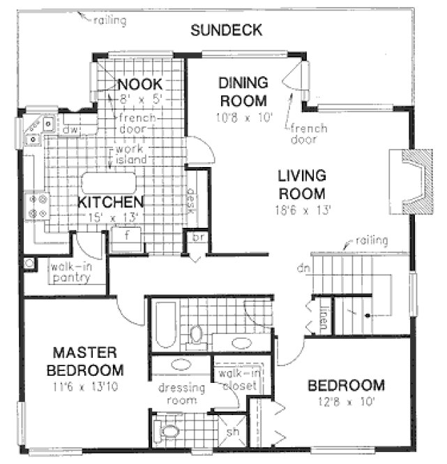 Main Floor Plan for House Plan #136309