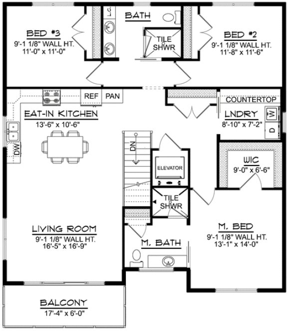 Second Floor Plan for House Plan #754871