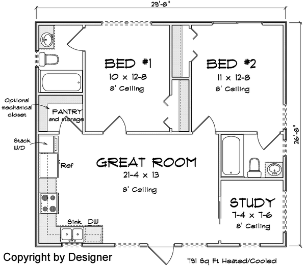 Main Floor Plan for House Plan #241970