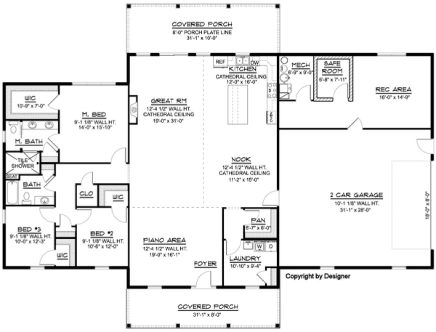 Main Floor Plan for House Plan #754542