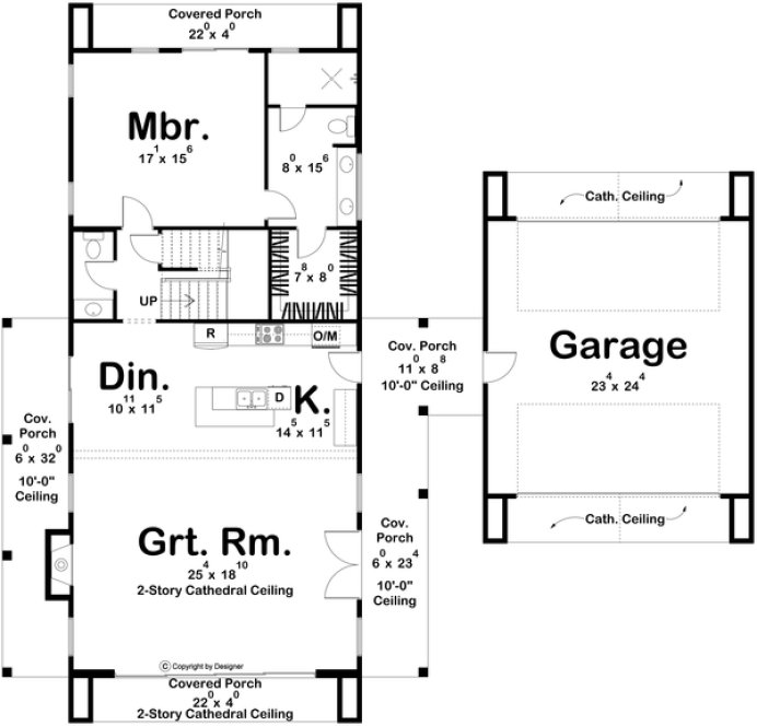 Main Floor Plan for House Plan #702332