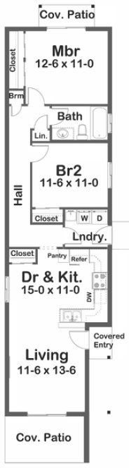 Main Floor Plan for House Plan #203066
