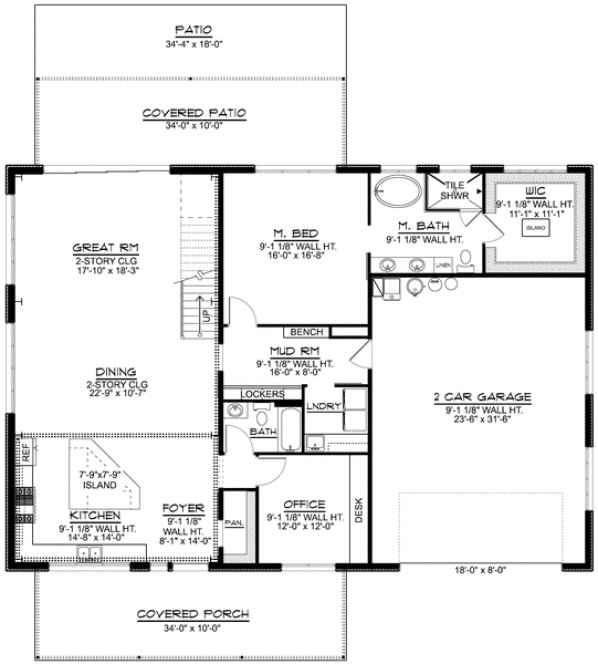 Main Floor Plan for House Plan #757413