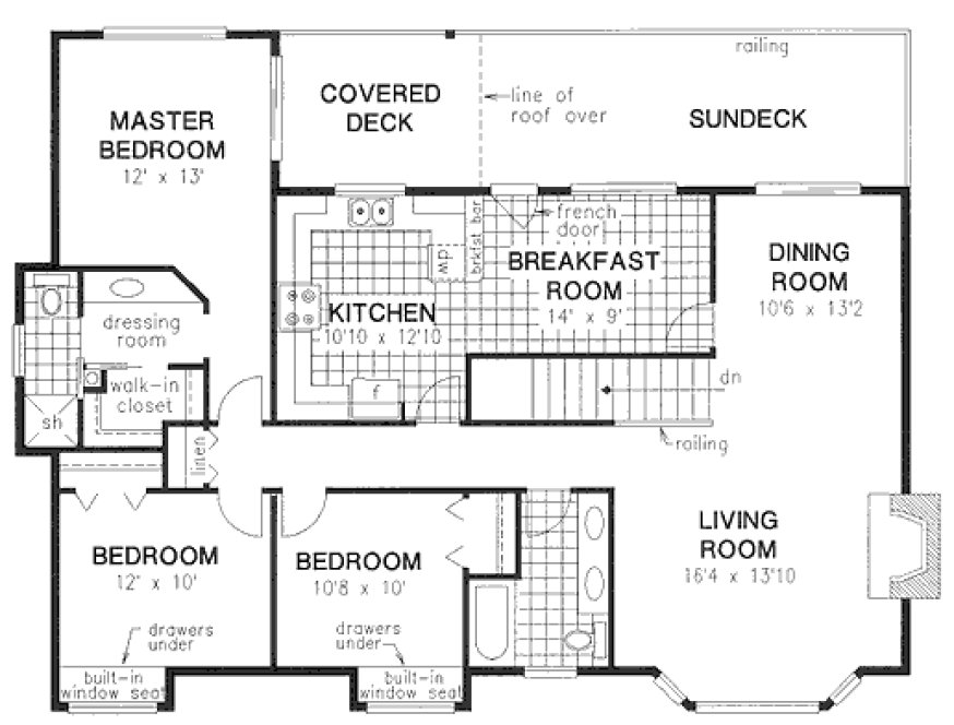 Main Floor Plan for House Plan #137309