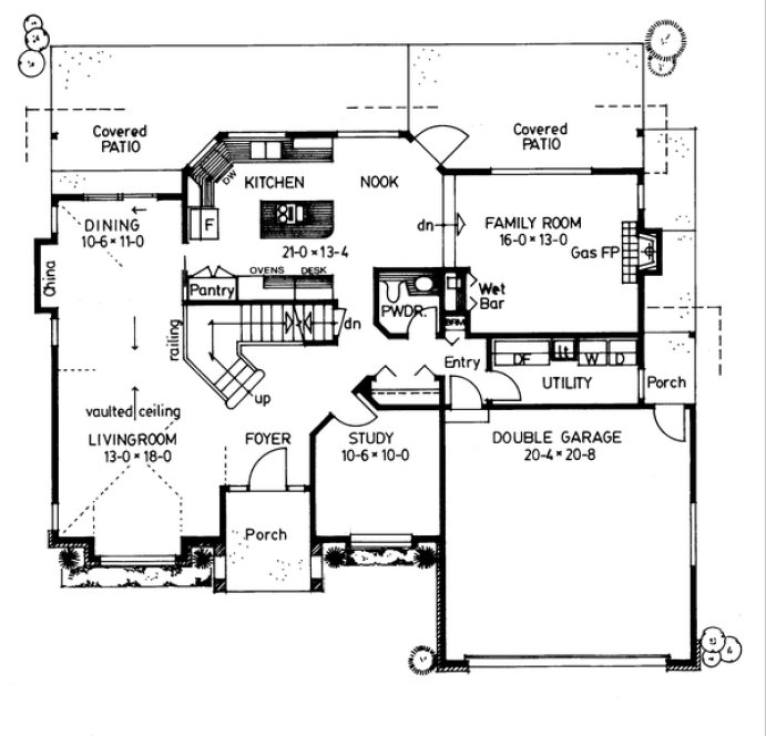 Main Floor Plan for House Plan #200283