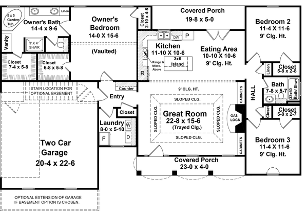 Main Floor Plan for House Plan #216561