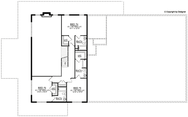 Second Floor Plan for House Plan #752503