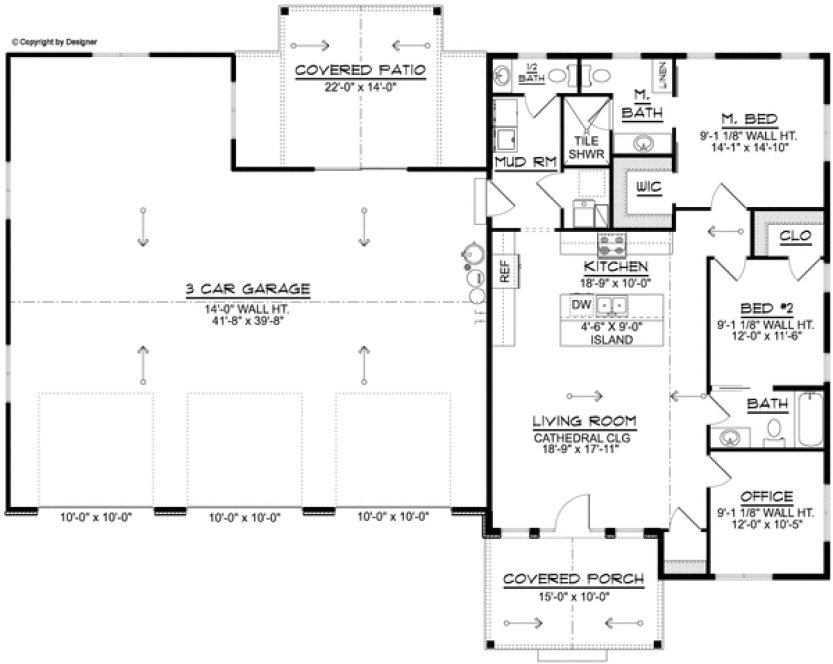 Main Floor Plan for House Plan #756533
