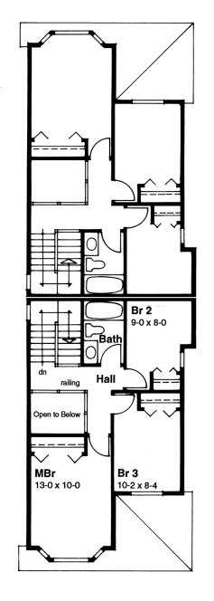 Second Floor Plan for House Plan #201406