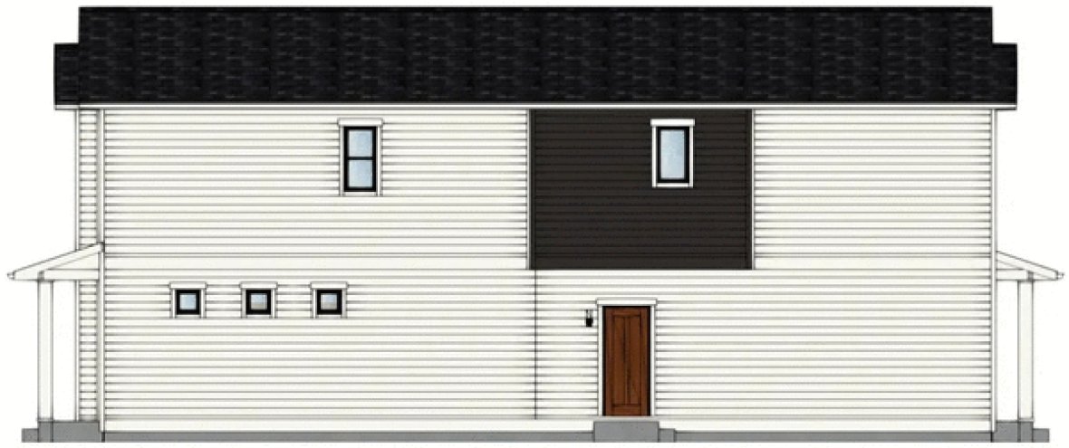 Left Elevation for House Plan #194122