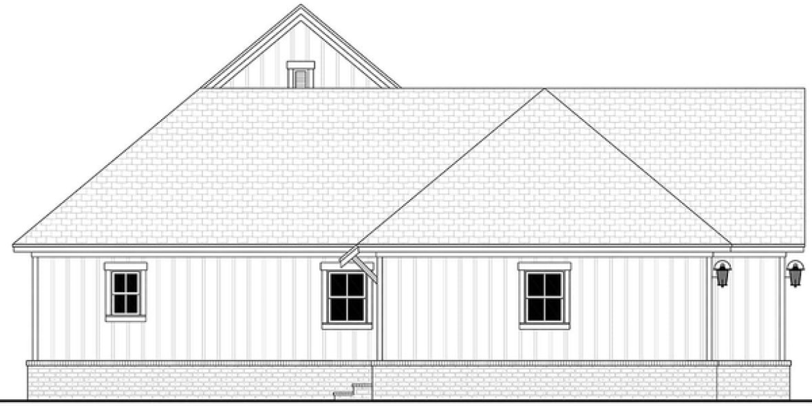 Left Elevation for House Plan #309961