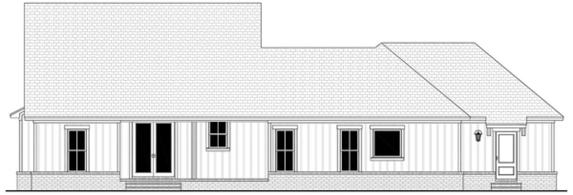 Rear Elevation for House Plan #309961