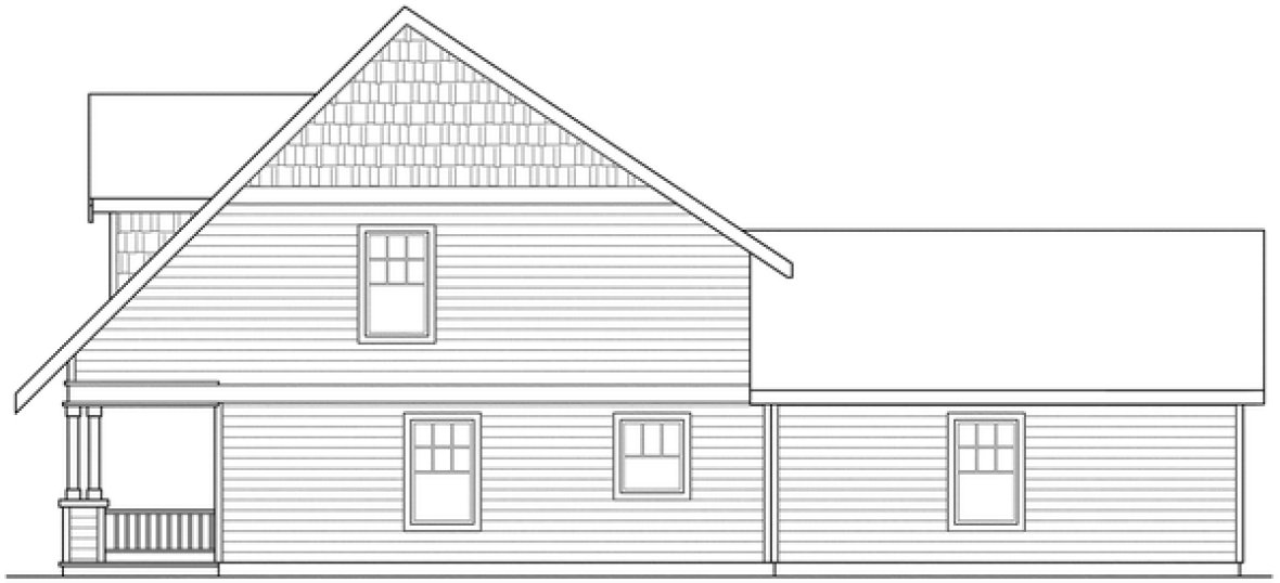 Right Elevation for House Plan #341451