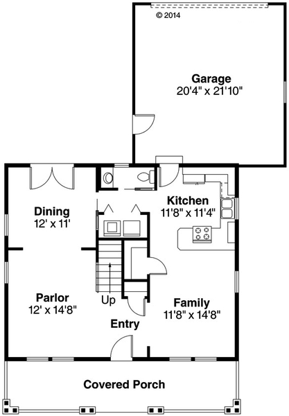 Main Floor Plan for House Plan #341451