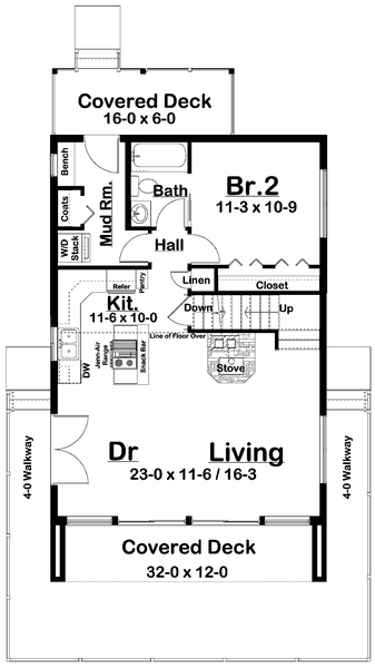 Main Floor Plan for House Plan #203063