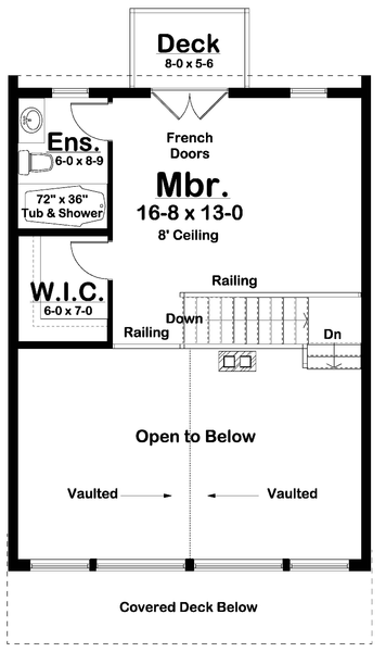 Second Floor Plan for House Plan #203063