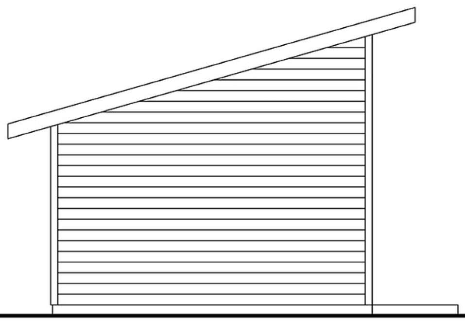 Left Elevation for House Plan #345730
