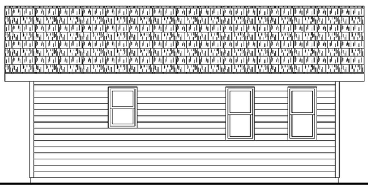 Rear Elevation for House Plan #345730