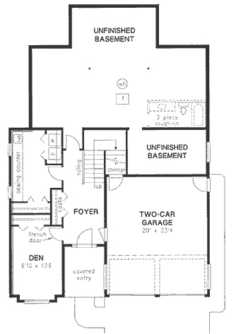 Basement Plan for House Plan #134119