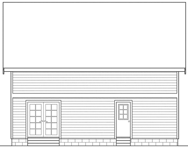 Rear Elevation for House Plan #344141