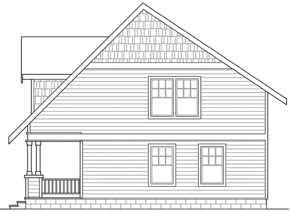 Right Elevation for House Plan #344141